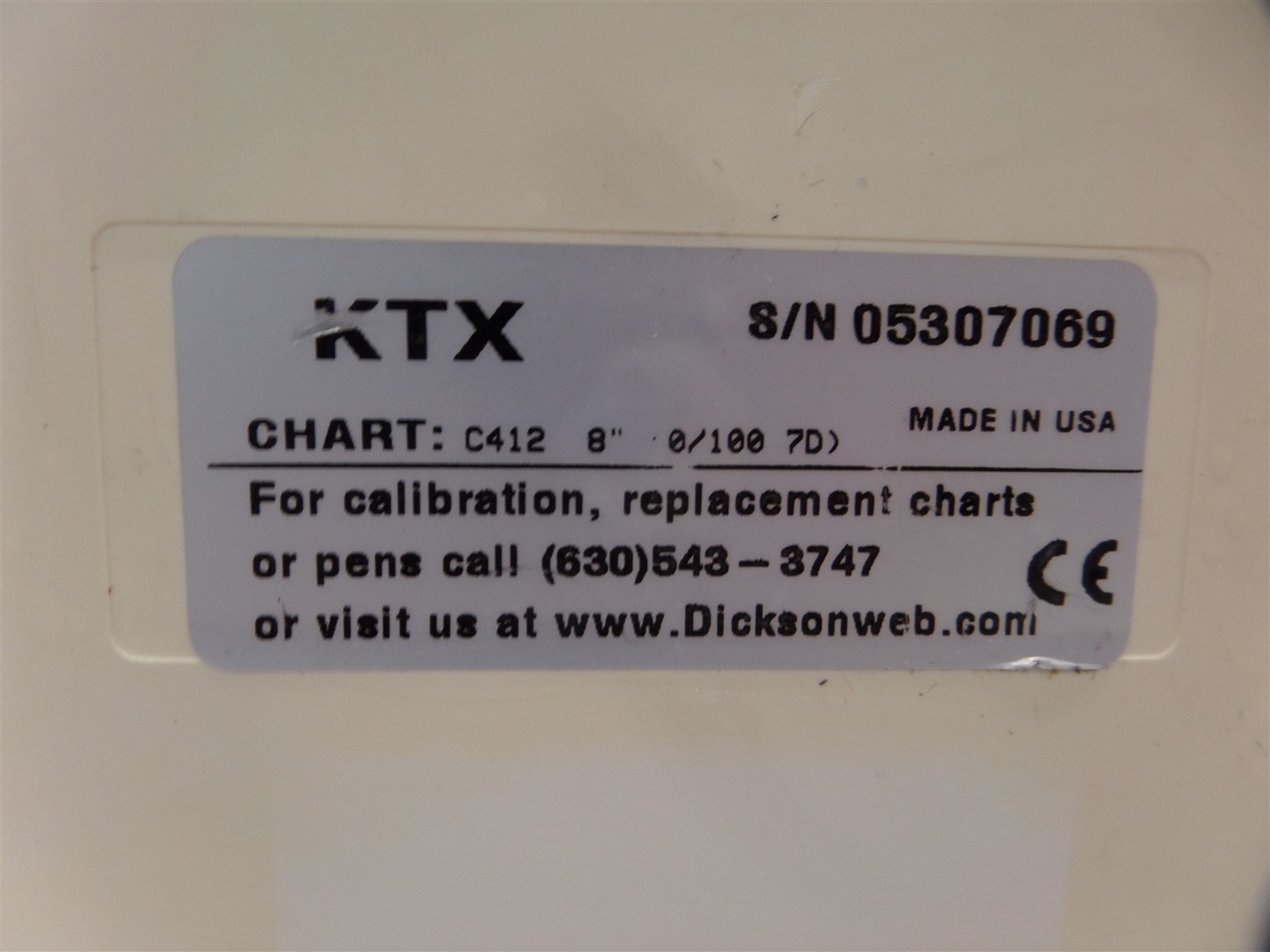 Dickson KTX C412 Chart Recorder