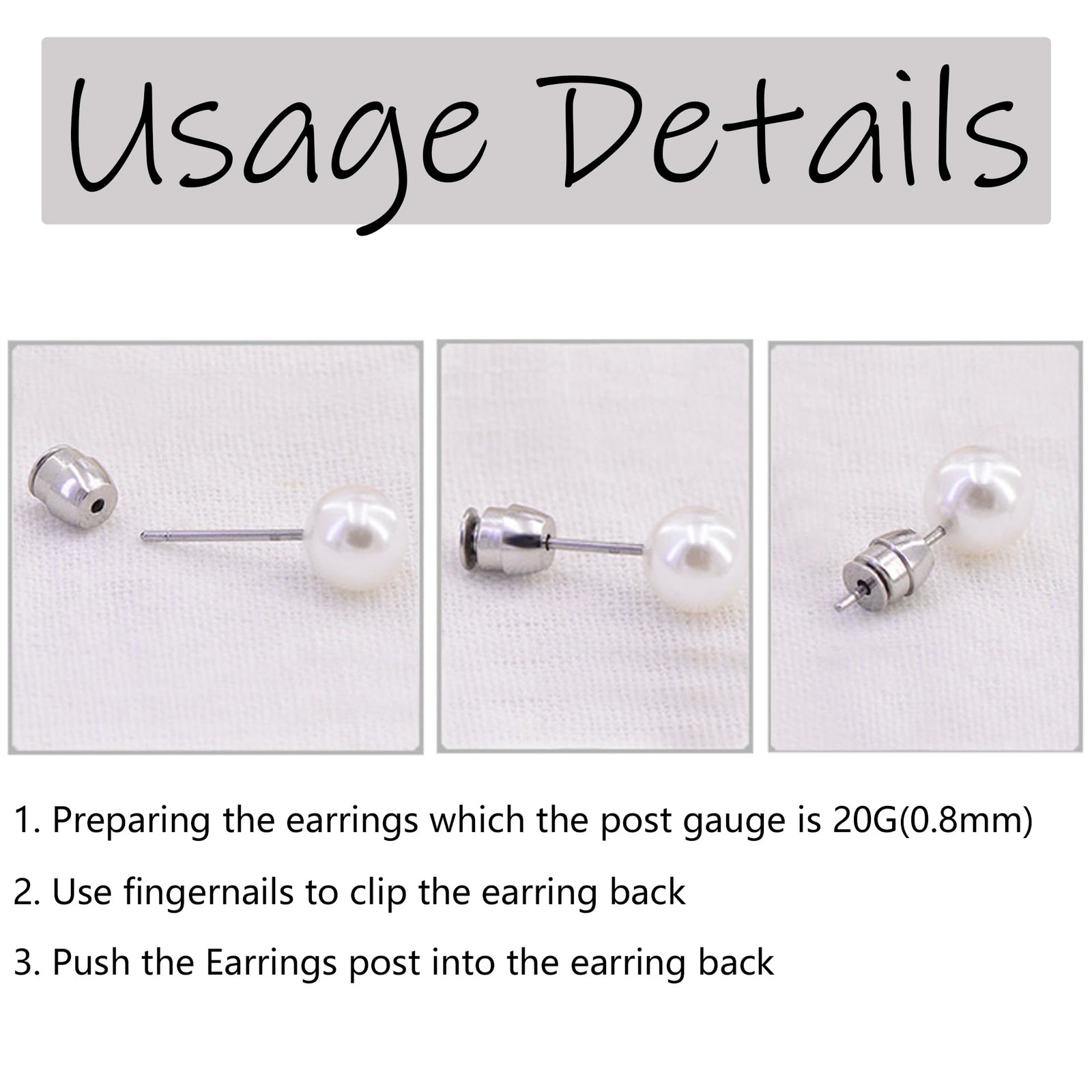 KASFREE Stainless Steel Locking Earring Backs for Studs Earring Backs Locking...