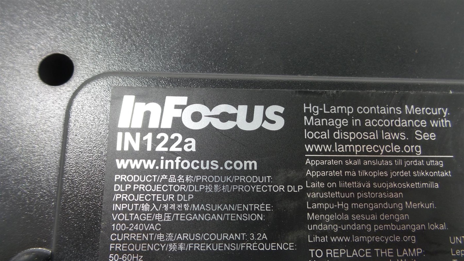 InFocus IN122a Home Cinema Projector - HDMI - Lamp Timer : 30 Hours