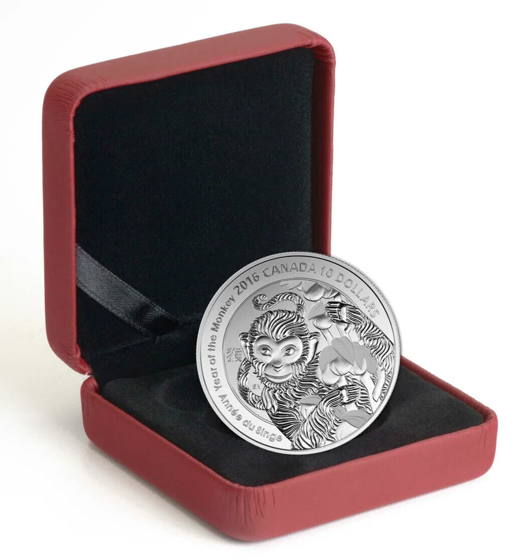 2016 Canada $10 Year of the Monkey - Pure Silver Coin