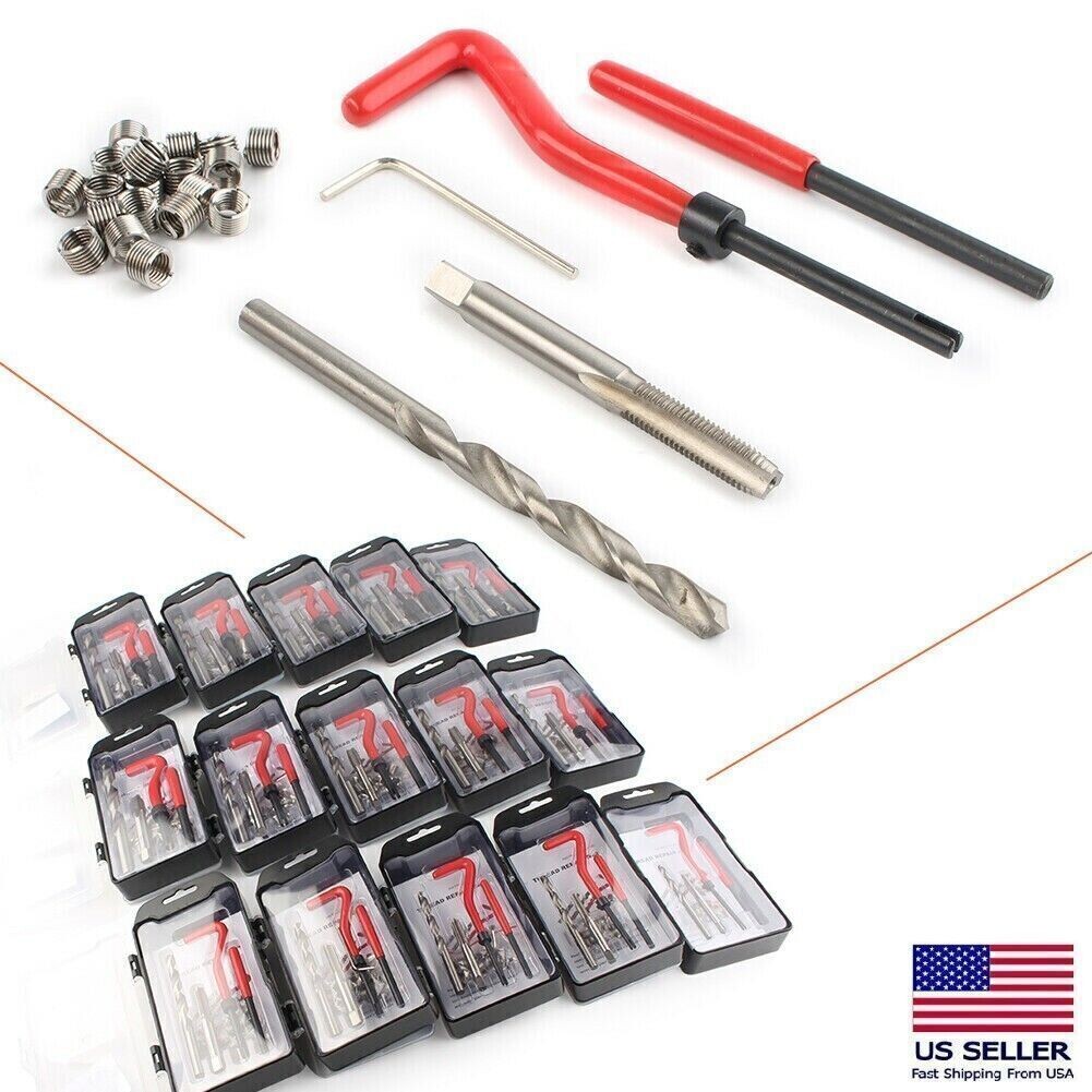 Metric Thread Repair Insert Tool Kit Helicoil Coil M5 M6/M8/M10/M12/M14 USA