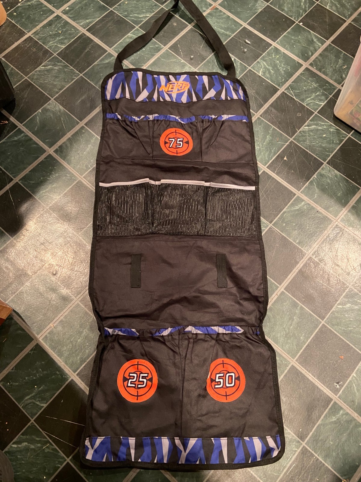 Nerf Elite 8 Pocket Over the Door Storage Hanger 35" X 14.5" Pre-Owned/No Box r2