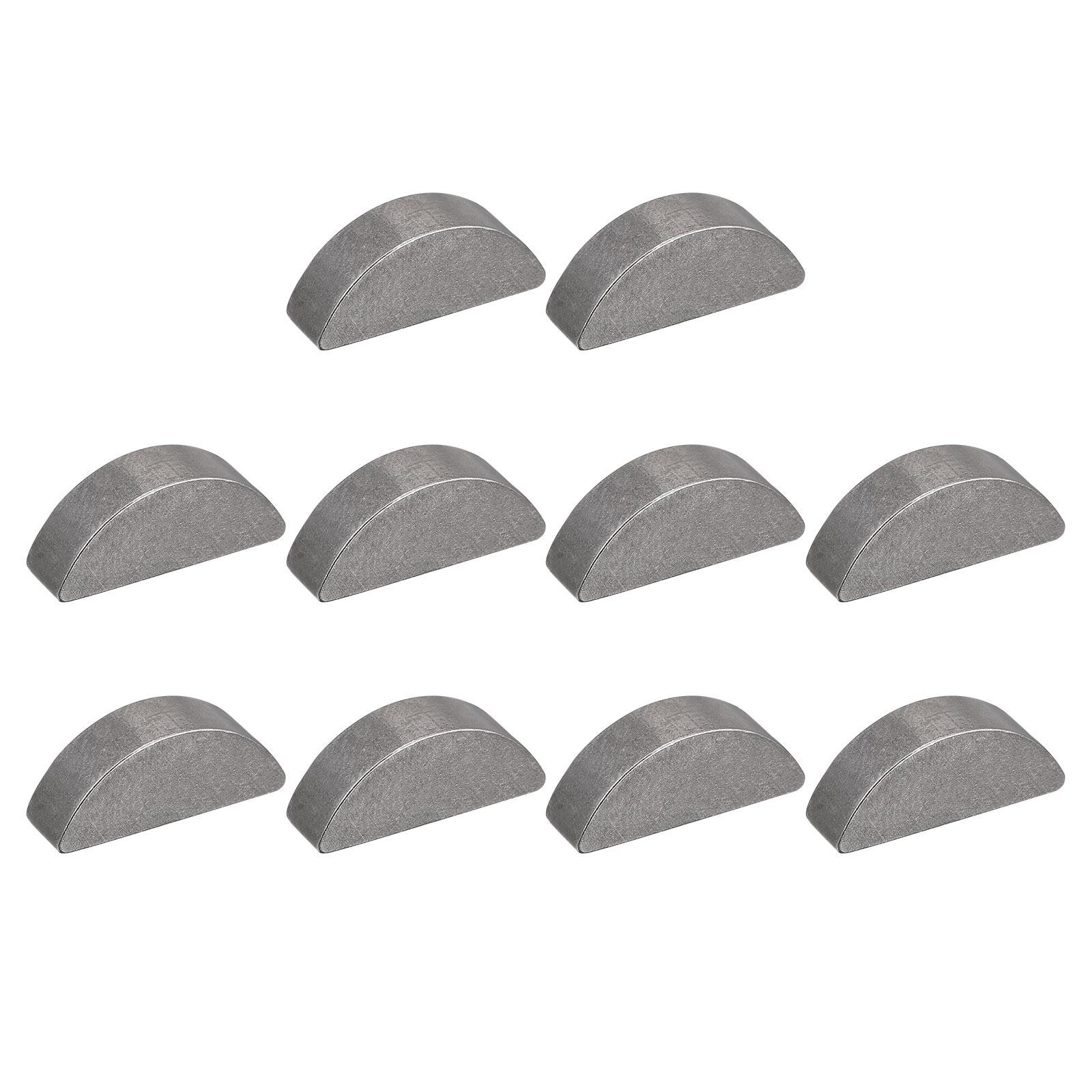 Woodruff Keys, 10pcs Steel 5mm Width x 7.5mm Height x 19mm Diameter