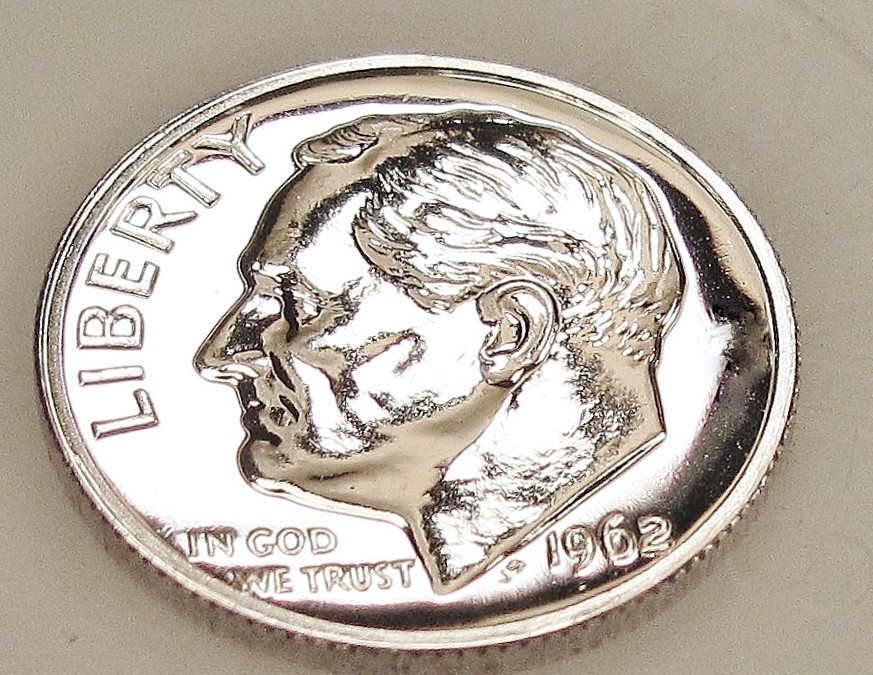 1962 Gem  Proof  "EYE CANDY" Dime 90% Silver Blazing Luster  #516