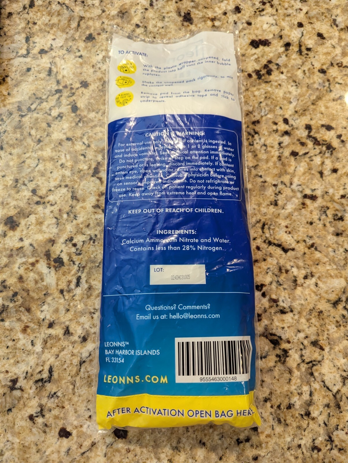 Leonns Lot of 6 Cold Pack Disposable Single-Use Post Partum