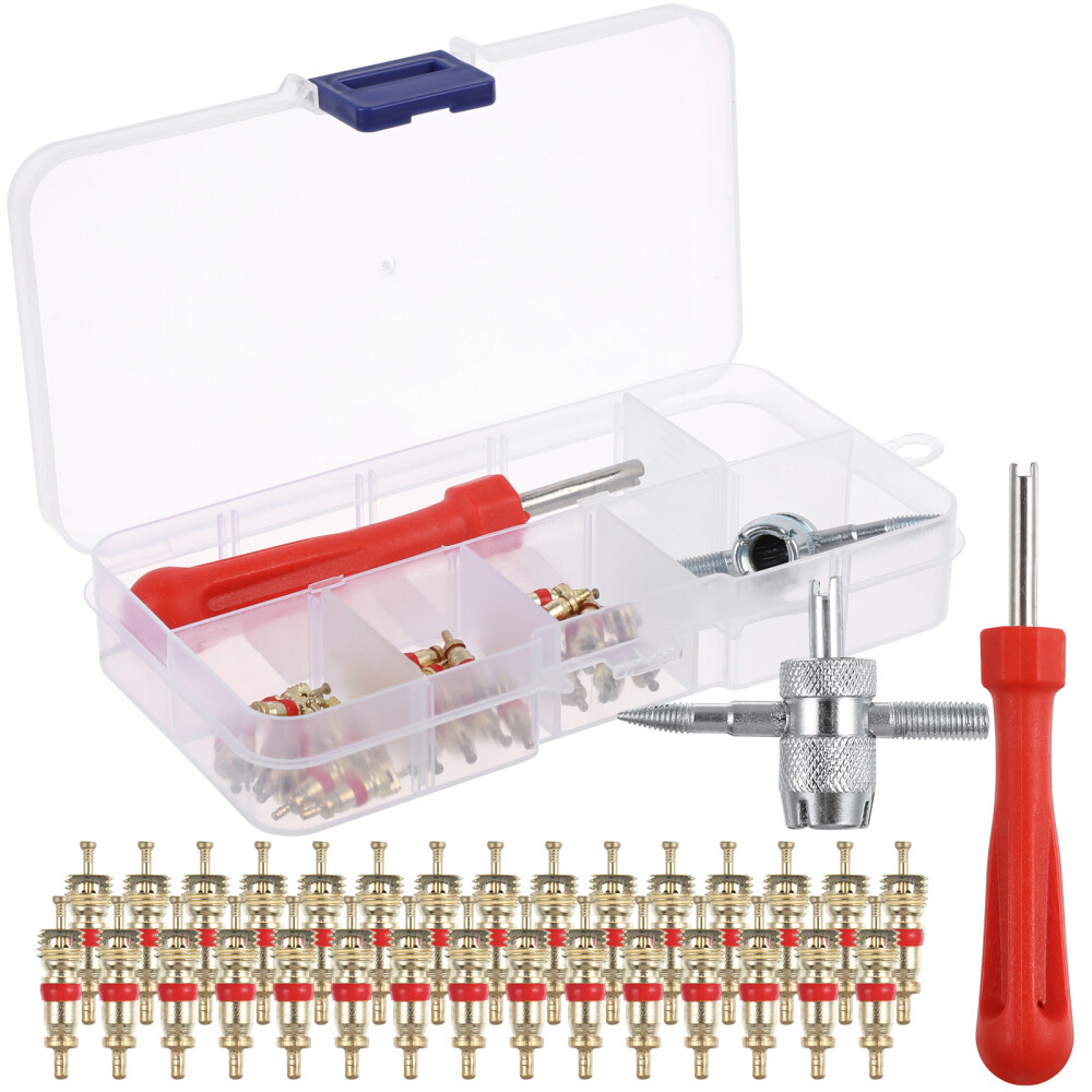 32pcs Motorcycle Kit Tyre Schrader Valve Core Removal Wrench Tool for Auto Car