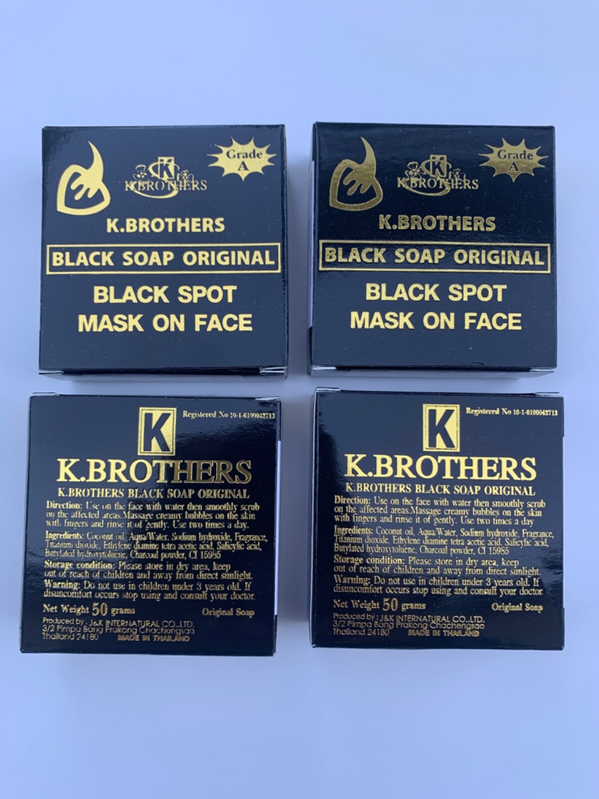 K Brothers USA Beauty Care Face Out For Black Spot  soap 50g 2 bars.