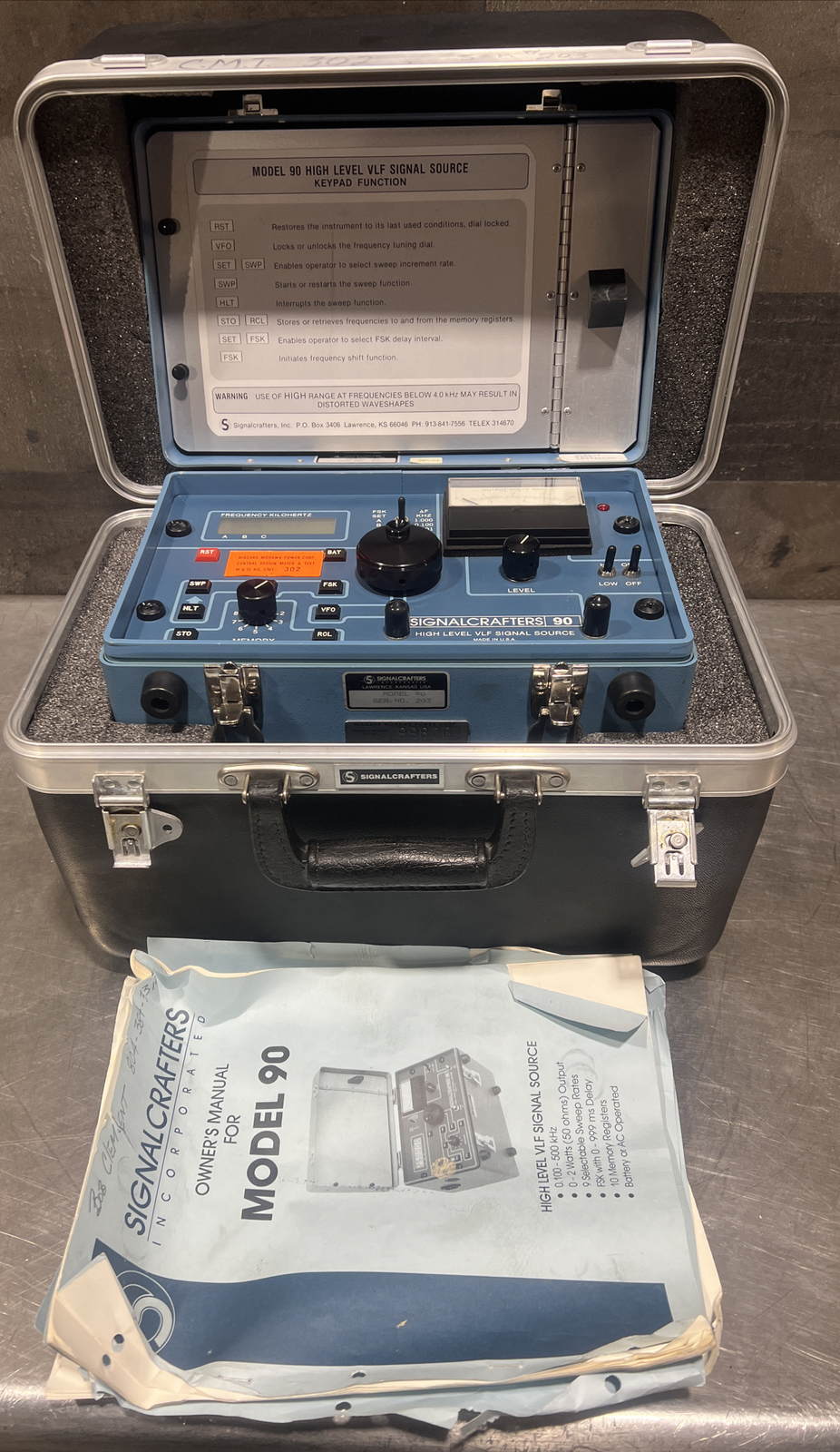 Signalcrafters model 90 HIGH LEVEL VLF SIGNAL SOURCE. Used Surplus