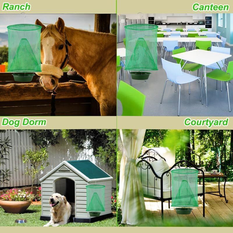 4 x The Ranch Fly Trap Reusable Fly Catcher Killer Cage Net Trap Pest Bug Catch