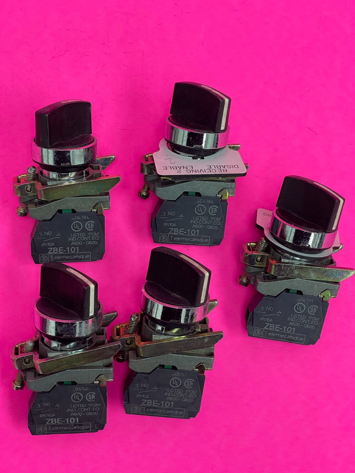 Telemecanique ZBE-101 2-Position Selector Switch  [Lot of 5]