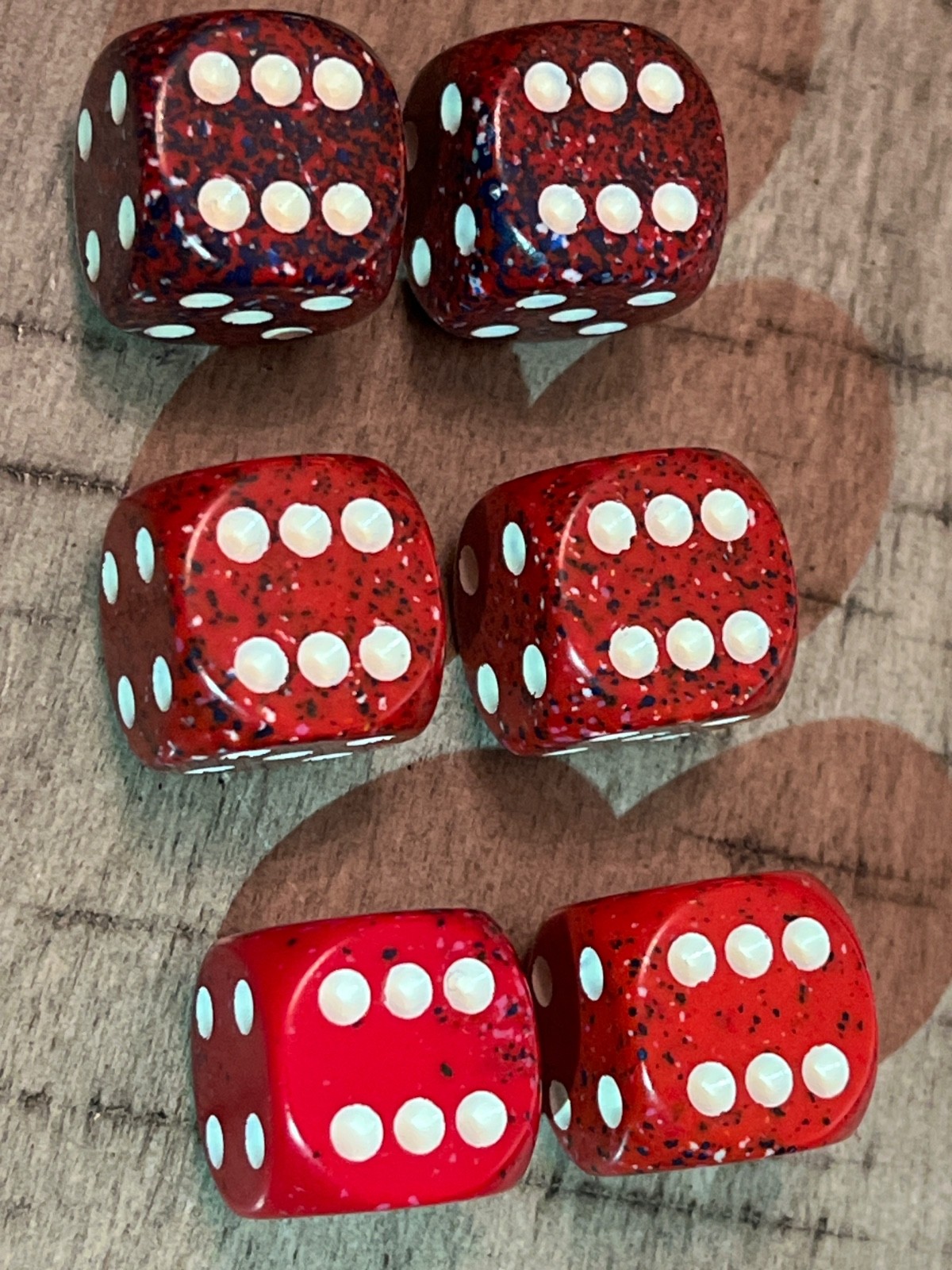 Unusual Chessex D6 Speckled Dice 3 Pairs 081725@
