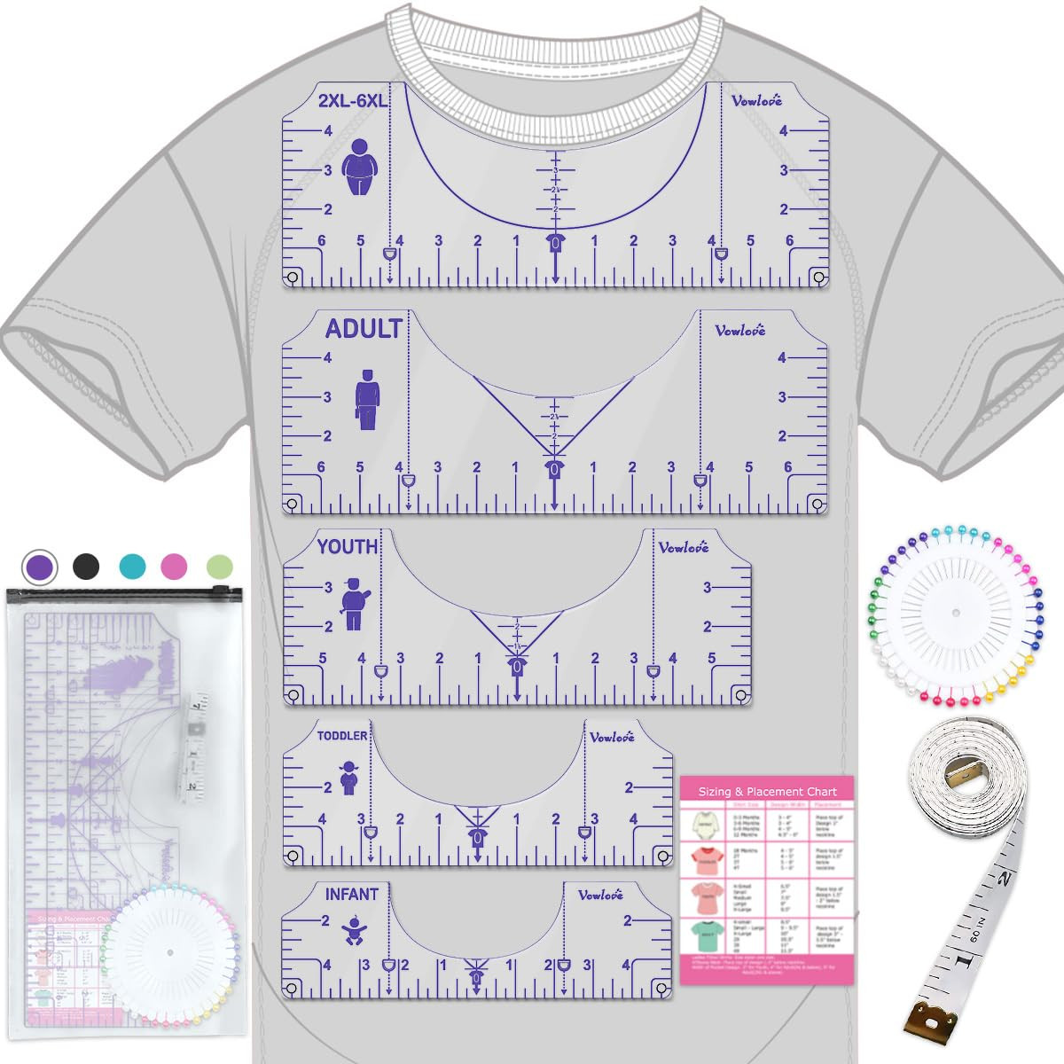 Tshirt Ruler Guide for Vinyl Alignment, T Shirt Ruler to Center Designs Alignmen