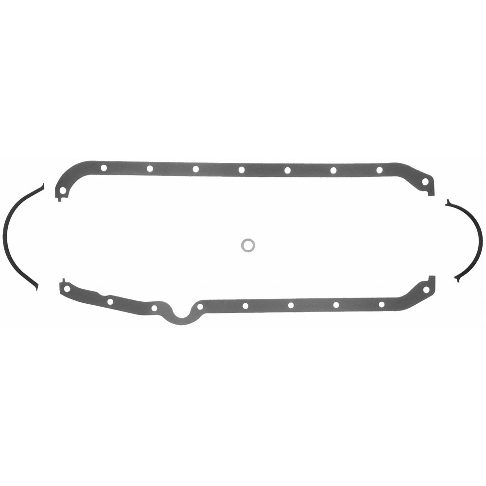 Fel Pro Oil Pan Gasket Set 1802; .094 in. Rubber/Fiber for 57-74 SBC Thin Seal