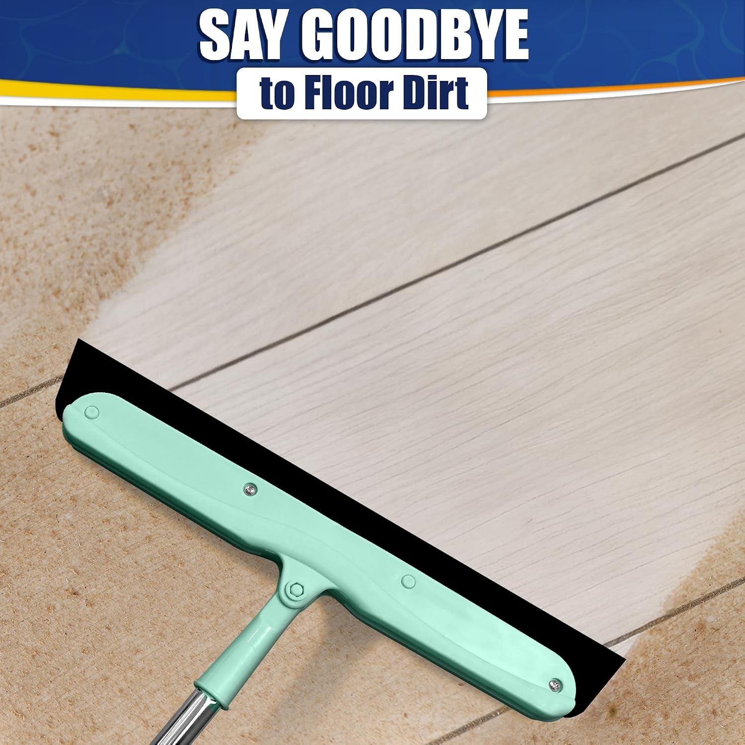 Floor Squeegee - 34.5" Telescoping Squeegee for Window Cleaning with Durable