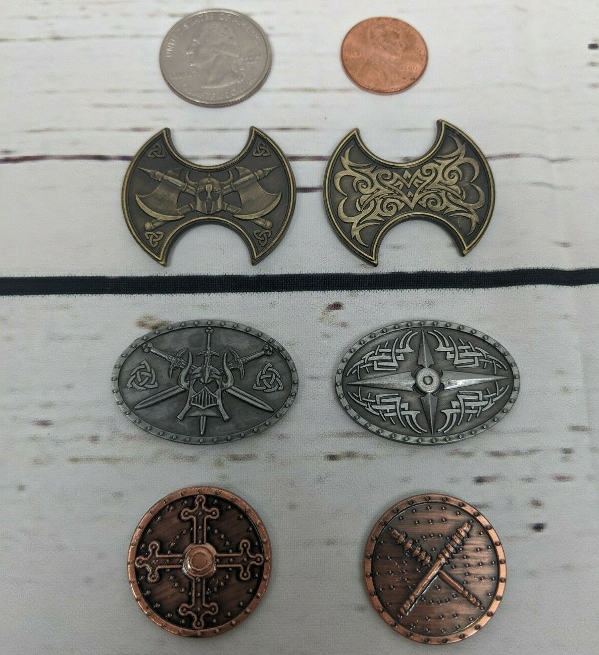 Fantasy Barbarian Viking Norse Coin Set LARP Board Game Role Playing RPG Cosplay