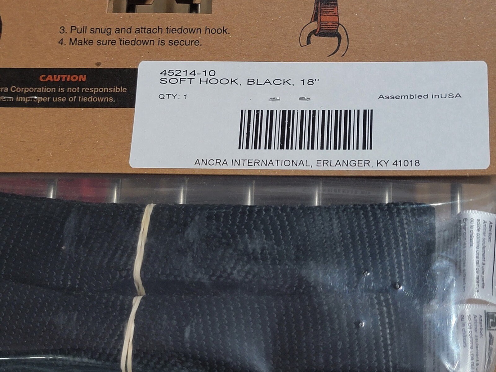 (4 pack) Ancra 12" & 18" Soft Touch-Tie Down Strap Extensions Motorcycle ATV