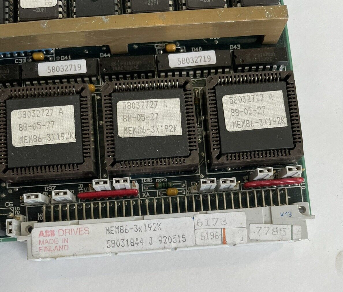 ABB MEM86-3x192K MEMORY BOARD 10MHZ