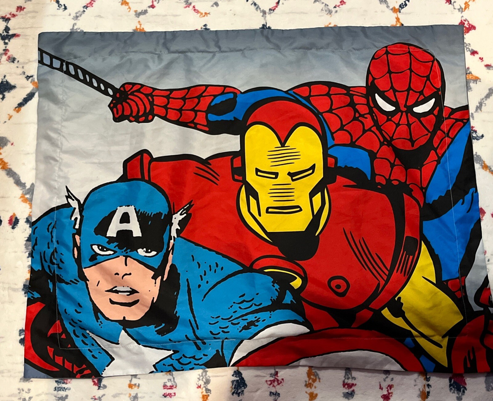 Marvel Captain America, Iron Man, Spiderman Pillow Sham Case Standard Size