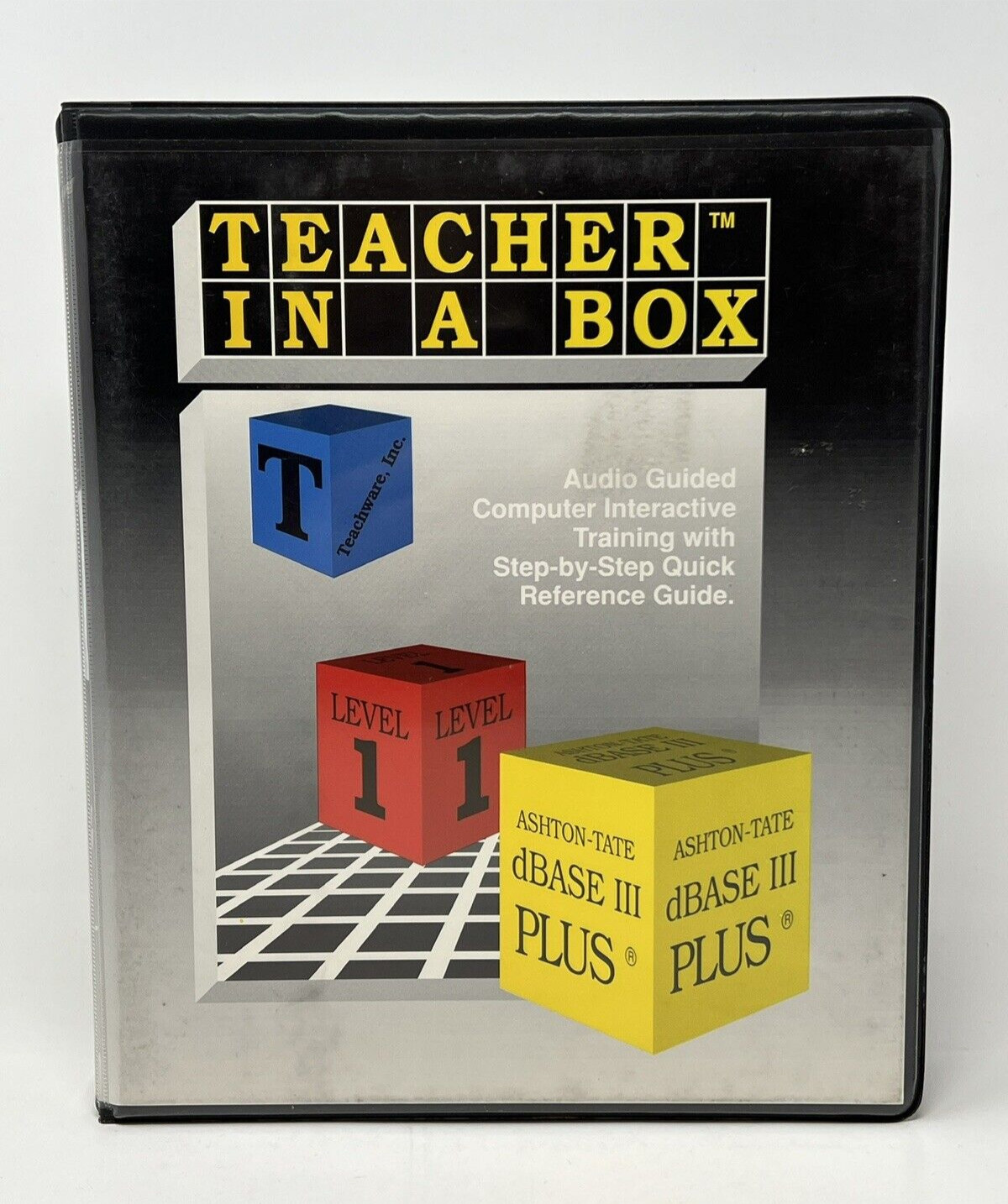 Ashton-Tate dBase III Plus Level 1 Manuals & Cassette Tapes Teacher In A Box NEW