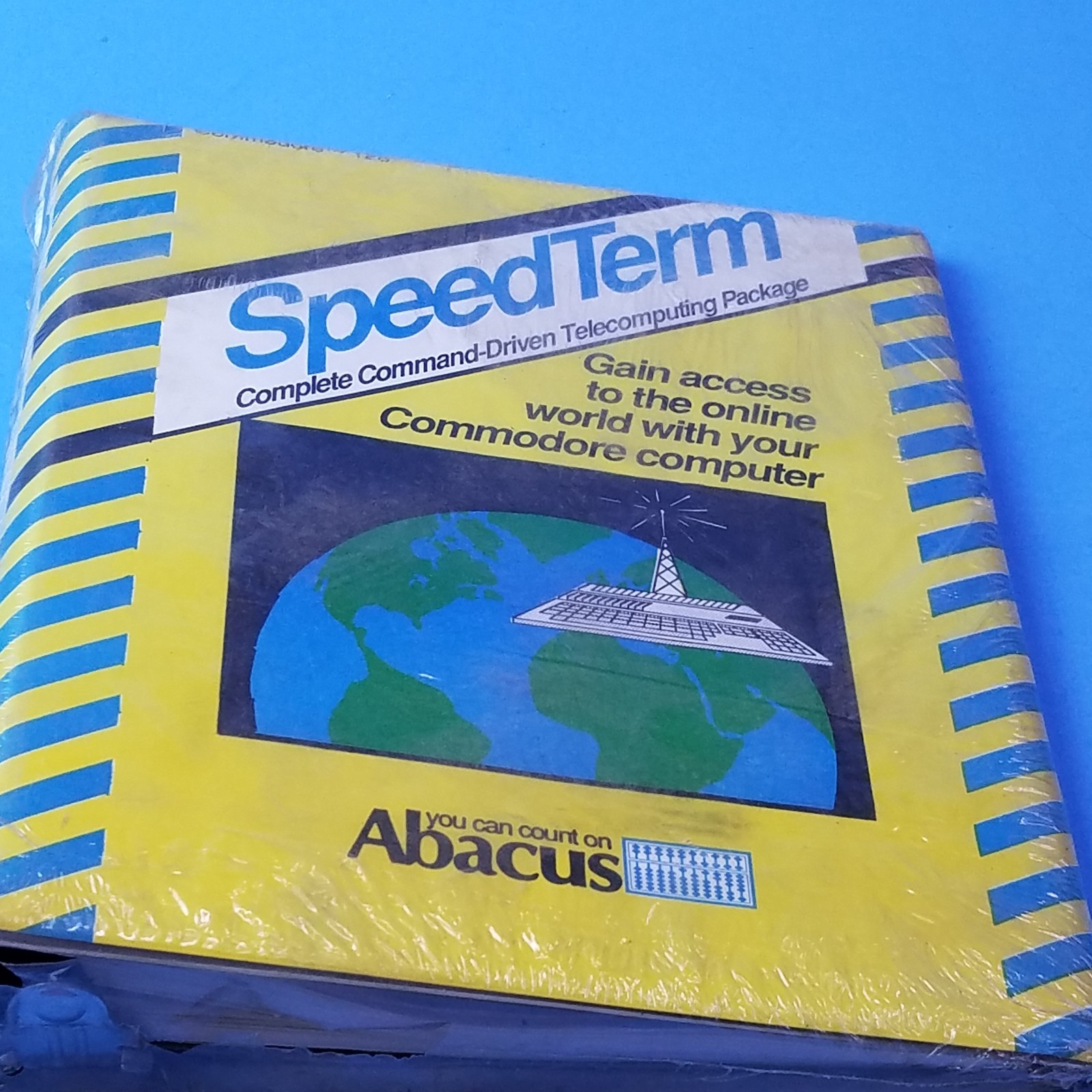 Rare factory sealed copy of Speed term by Abacus software for Commodore Computer