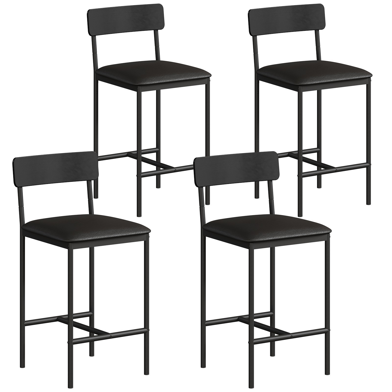 Bar Table Set with Storage Shelves,Dining Table Set ,Tall Nook,Cushion Stools