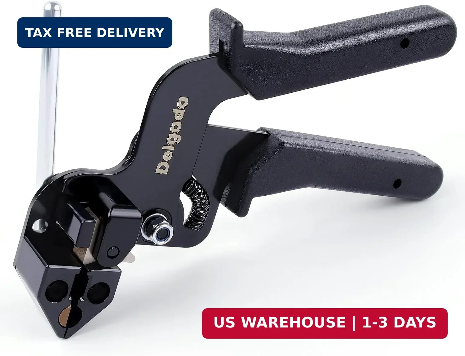 Delgada Metal Cable Tie Gun, Heavy Duty Stainless Steel Zip Ties Tool Cutter, Ti