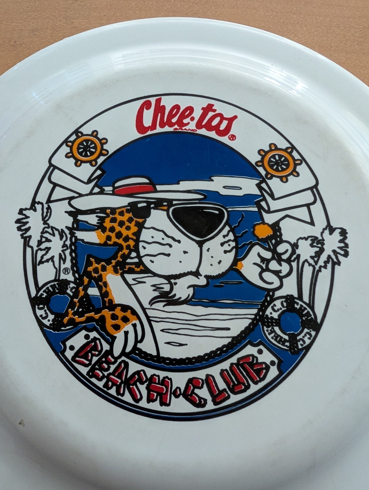 Cheetos Chester Cheetah Frisbee Flying Toy Promotional 1990s Beach Club
