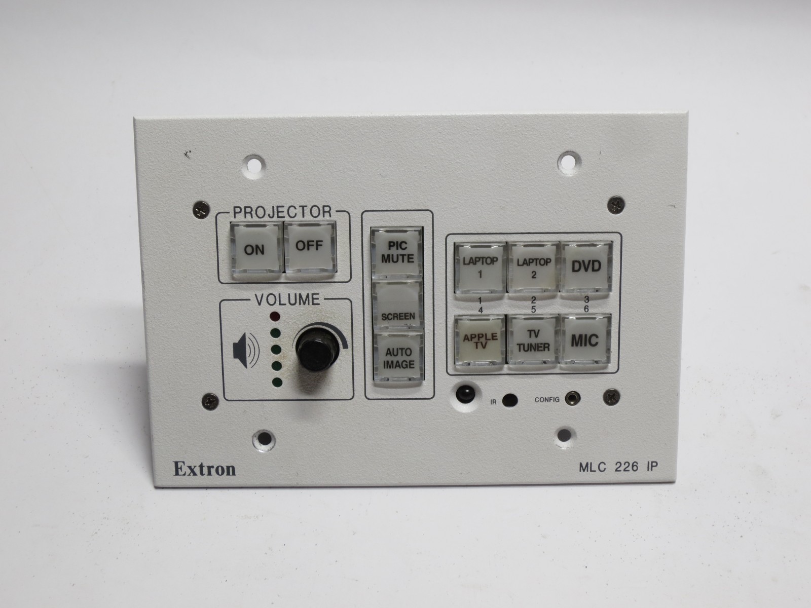 Extron MLC 226 IP MediaLink Controller Enhanced Control Panel (White)