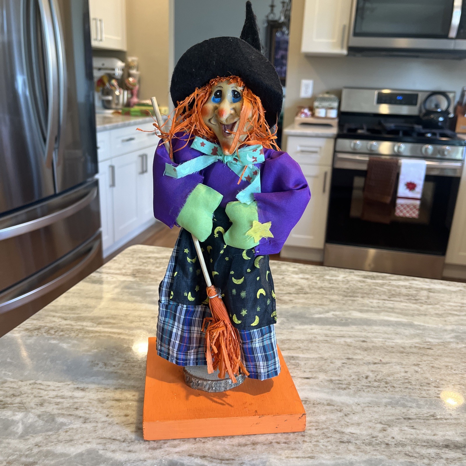 Halloween 10" Witch Doll Figurine with Purple Green Moon Outfit |...