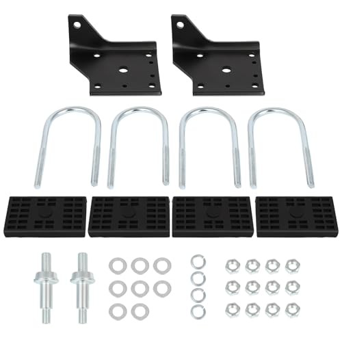 Leaf Spring Kit Multi Leaf Shock Plate Kit Spring Pad U-Bolt Nuts Stud 12pc