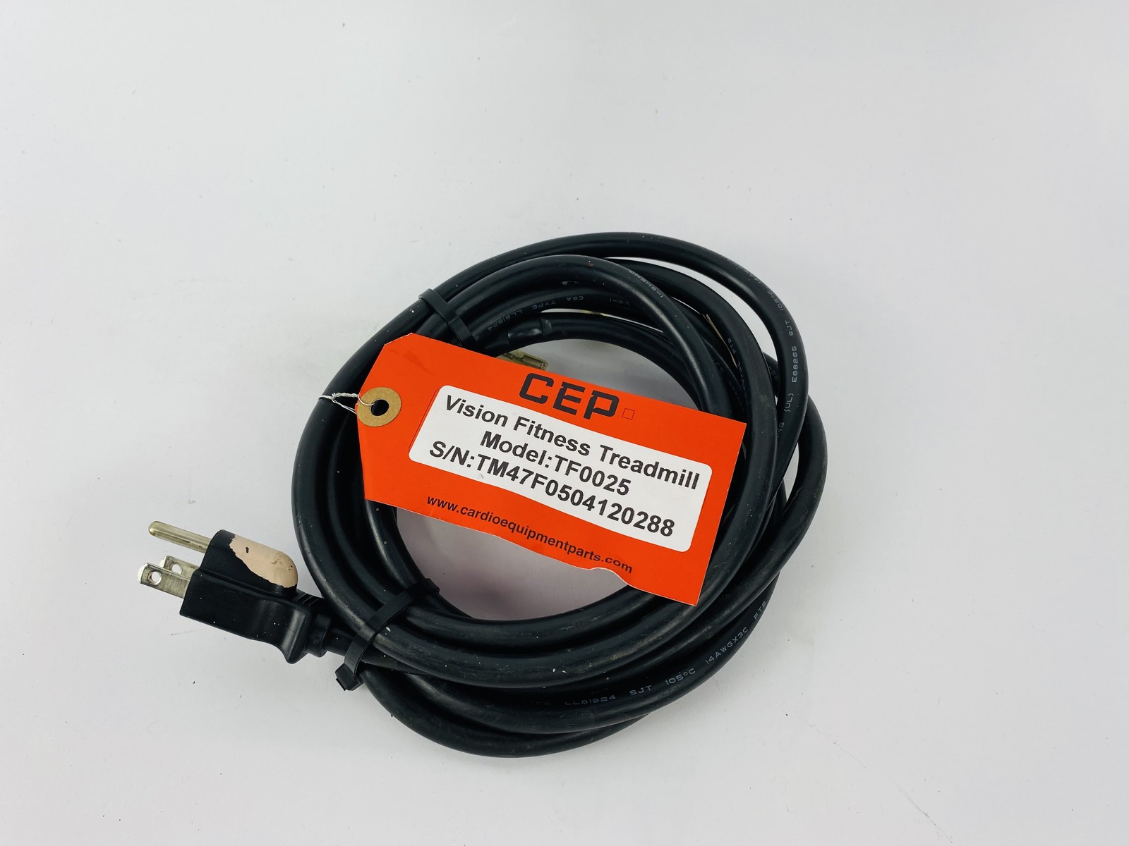 Vision Fitness TF0025 Treadmill AC Power Supply Cable Line Cord (SC320)