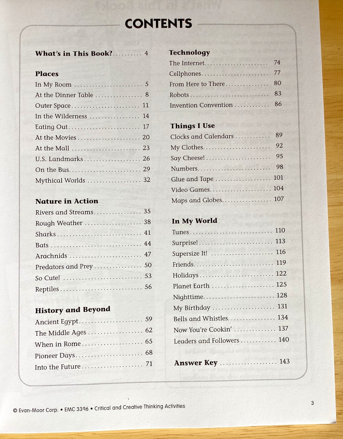 EVAN-MOOR 6 SKILL SHARPENERS GEOGRAPHY & CRITICAL/CREATIVE THINKING ACTIVITIES