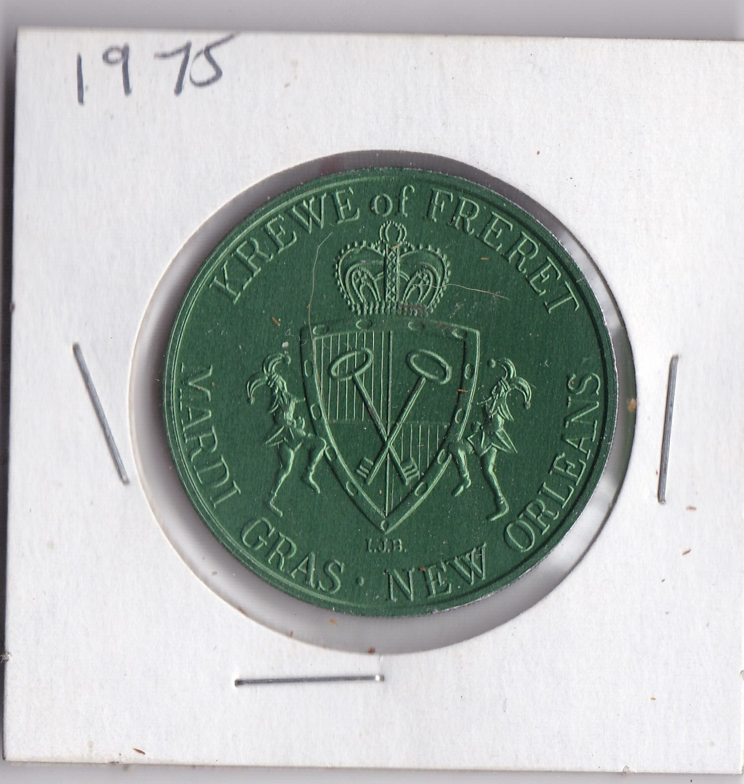 1975 KREWE OF FRERET  10 GAUGE  ALUMINUM  MARDI GRAS  DOUBLOON