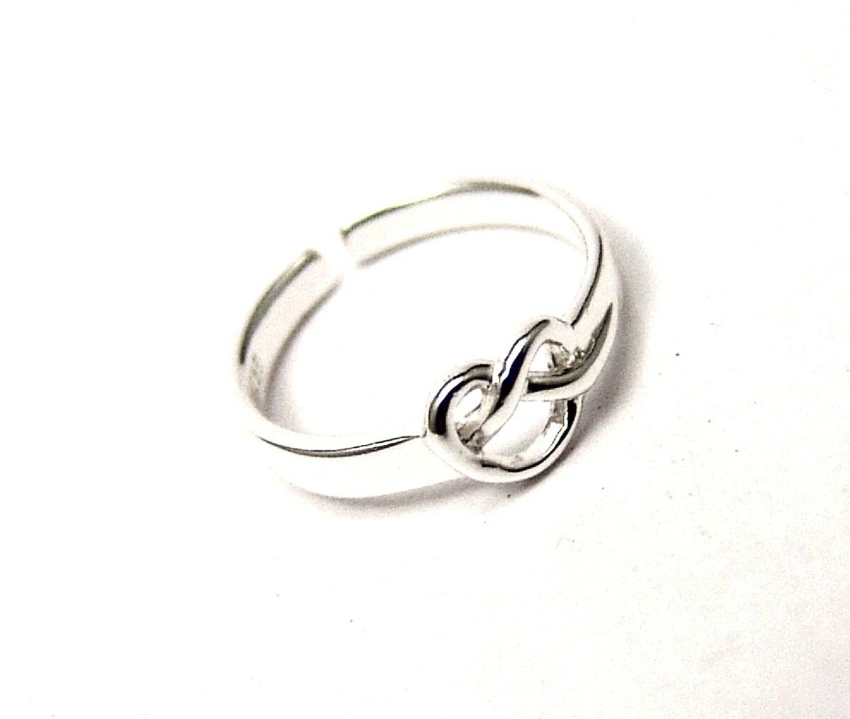 Sterling Silver Toe Ring Love Knot Stamped 925
