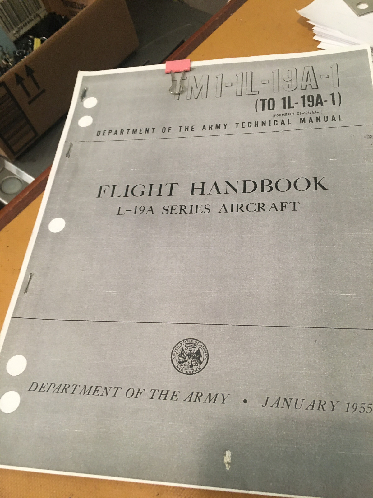 Cessna L-19A Series Flight Handbook Manual