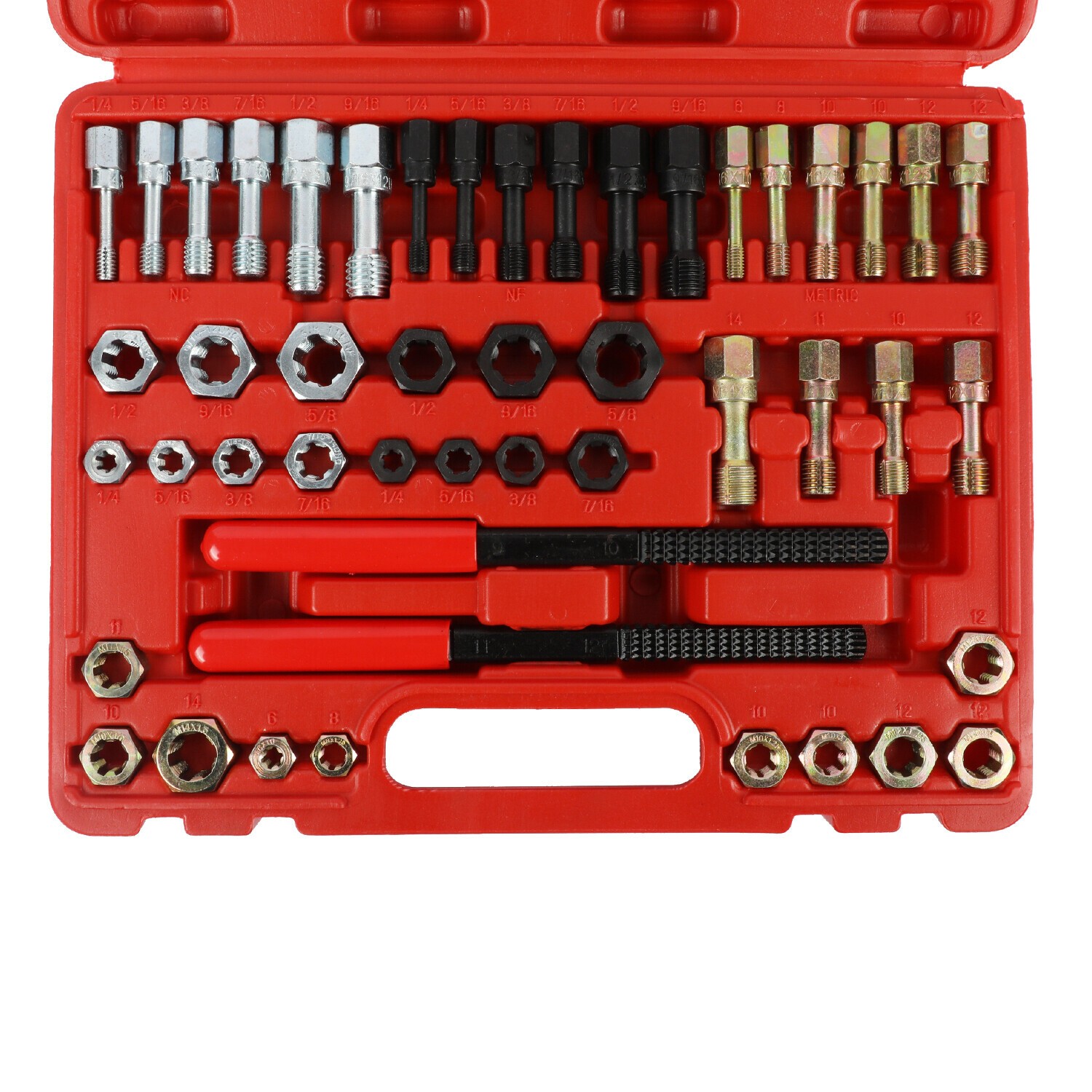 48-Pieces Thread Chaser Set, UNF UNC and Metric Thread Restorer Kit Master Threa