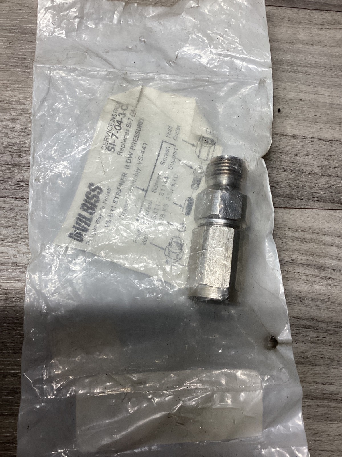 DeVilbiss VS-531 Low Pressure Fluid Strainer Assembly 300 PSI #110N60