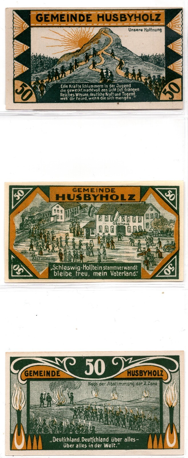 1921 Germany Husbyholz Notgeld 6 Note Set (1872)