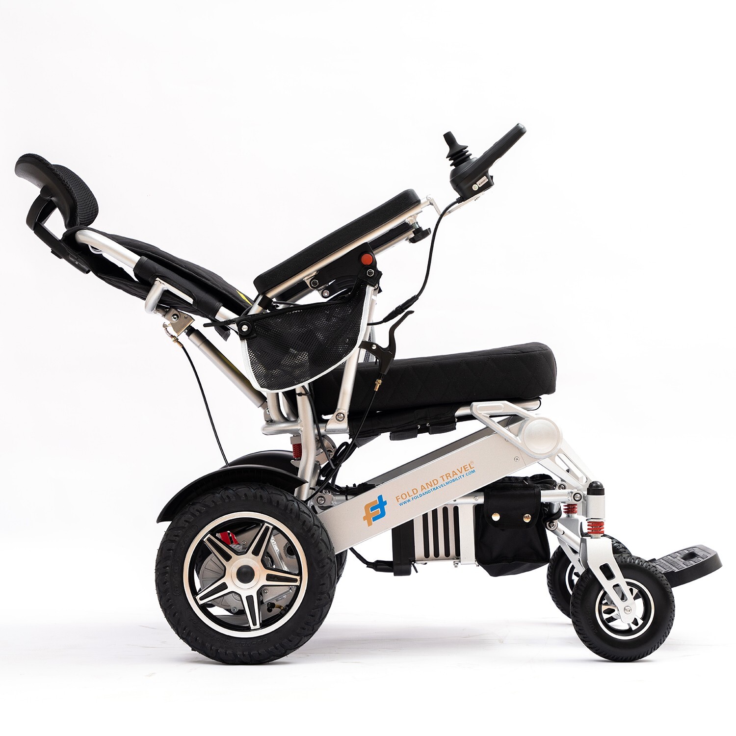 Fold And Travel Manual Recline Electric Wheelchair Lightweight Power WheelChair