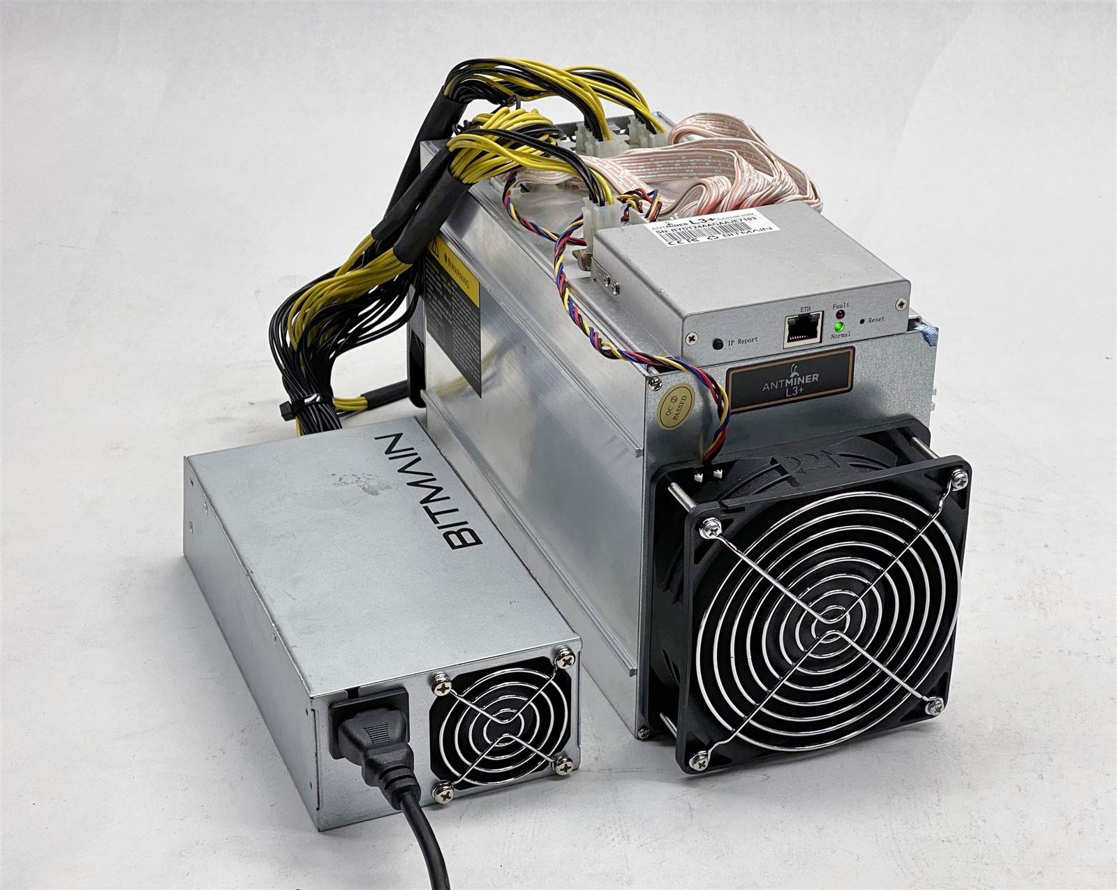 Bitmain Antminer L3+ 504M ASIC DOGE/LTC Miner w/APW3 1600w Power Supply