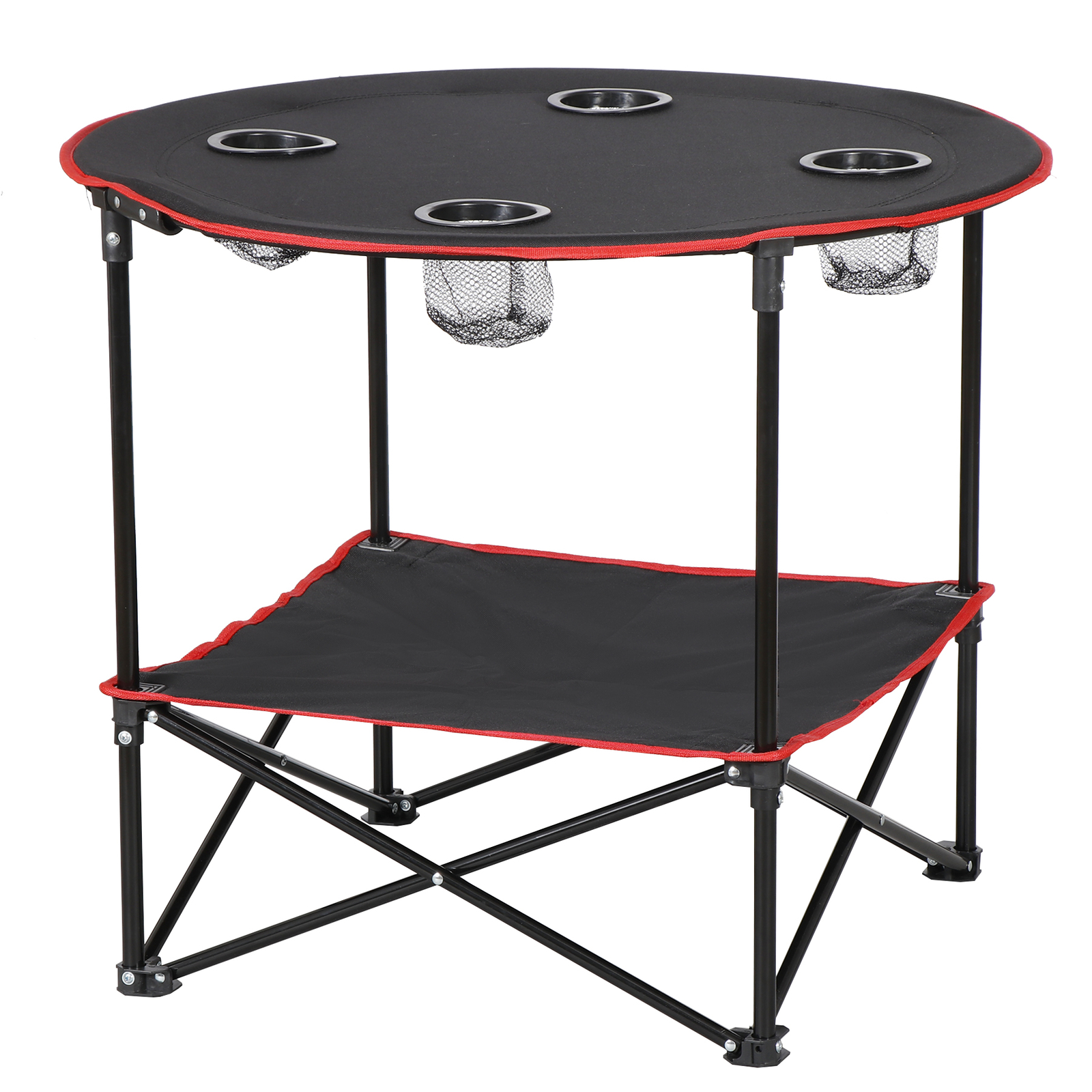 Portable Beach Table Folding Picnic Table with Carry Bag with 4 Cup Holders