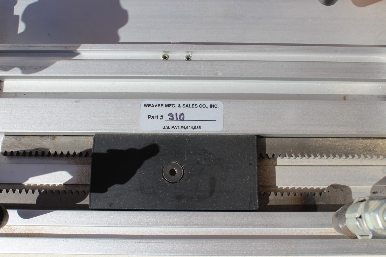 LA Weaver MFG cabinet crown door fixture parts310 330 template panel rail shaper