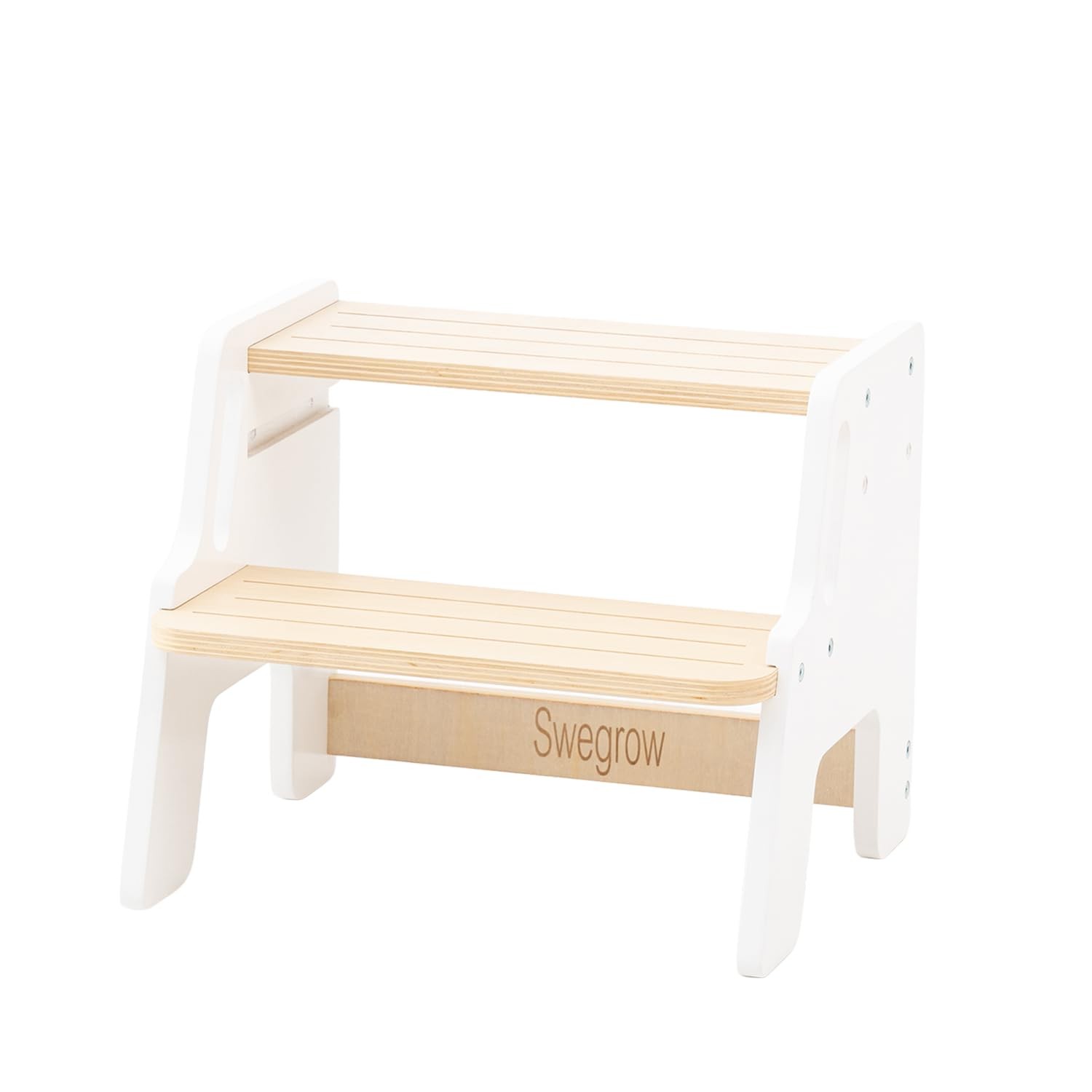 Wooden Step Stool,Height-Adjustable 2-Step Stool for Toddler & Kids,Kids' Ste...