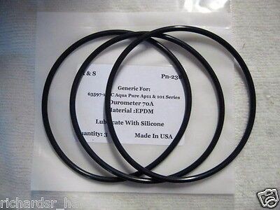 3 Aqua-Pure O-Rings 63597-174C /  OR006 / Ap11 & 101 Series/ R&S 238 / EPDM Mat.