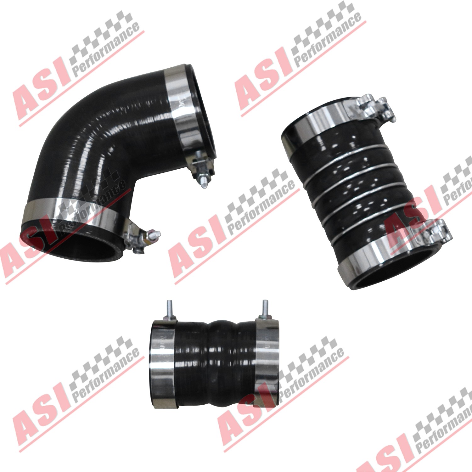 Black Silicone Hose Kit+Stainless Clamps Fits 2006-2010 GM 6.6L LBZ LMM Duramax