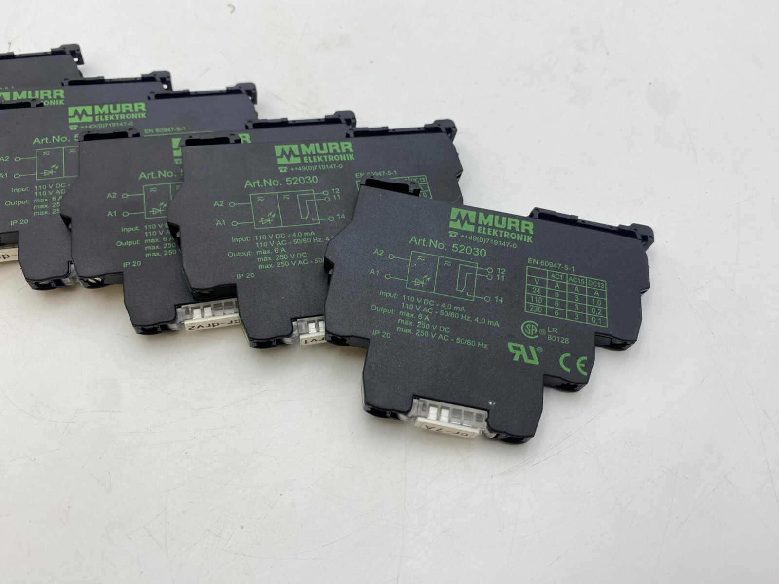 Murr Elektronik 52030 Input Output Module Din Rail Input 110V 4mA Output 6A 250V