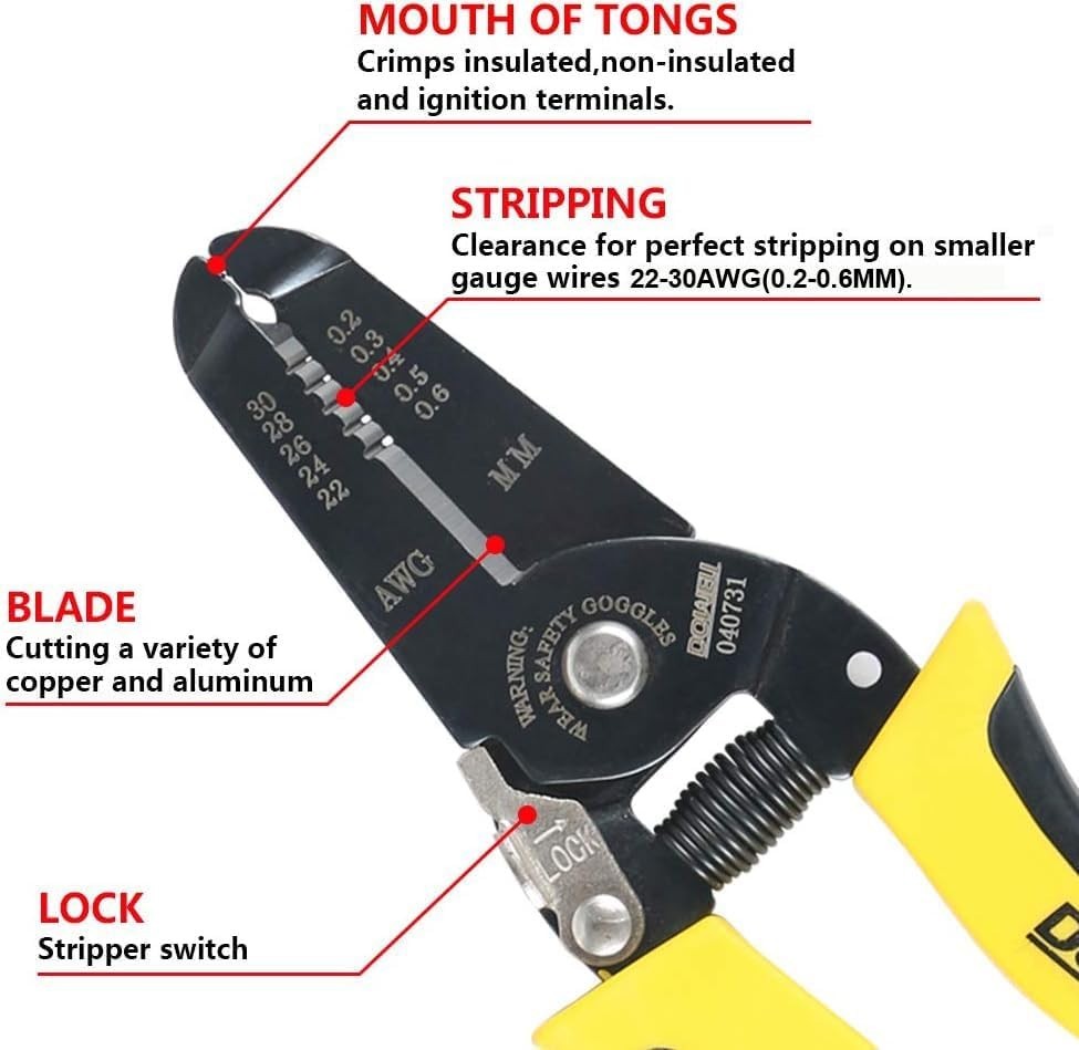 Stainless Steel Ergonomic Wire Stripper & Cutter Tool with Free Shipping