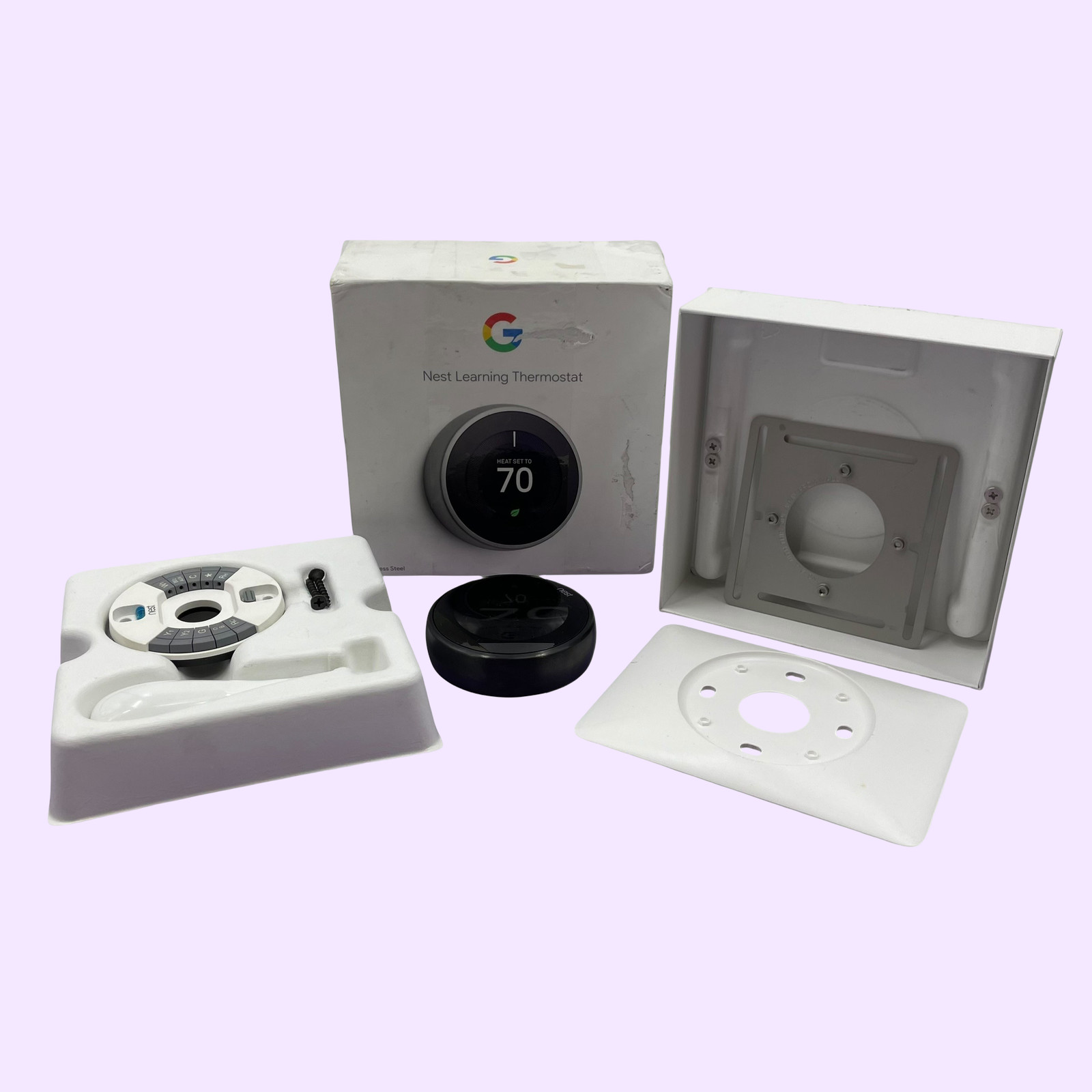 Google Nest A0013 3rd Gen Smart Learning Thermostat  - Black Steel #BM4613