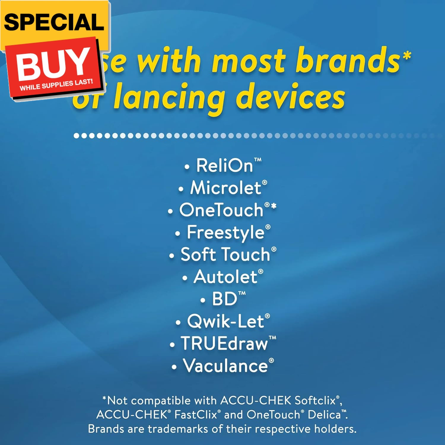 Relion Lancing Device Compatible with Most Brands Bundle with 's 45 Diabetes Dec