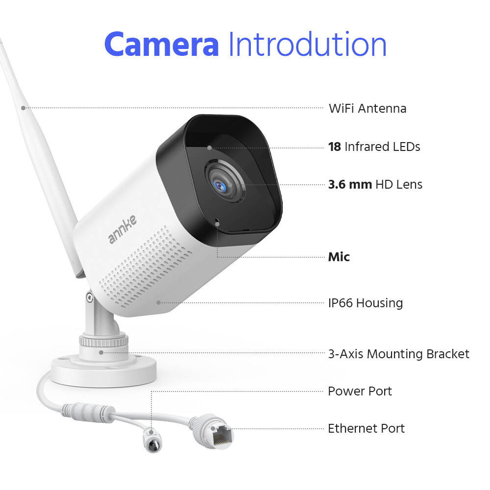 ANNKE 4K 16CH NVR Wireless Security IP Camera System Two Way Audio 2TB AI